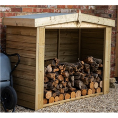 Apex Log Shed stacked Full with Kiln Dried Logs